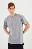 Leo Erkek Oversize Tshirt %100 Pamuk Bisiklet Yaka Baskı Detaylı Basic Tişört MTLCE87 - 4