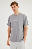Leo Erkek Oversize Tshirt %100 Pamuk Bisiklet Yaka Baskı Detaylı Basic Tişört MTLCE87 - 1