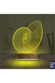 Kirppi 3d Lamba Deniz Kabuğu Masa Gece Lambası - 5