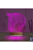 Kirppi 3d Lamba At Tasarım V2 Masa Gece Lambası - 4