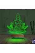 Kirppi 3d Lamba Lotus Çiçeği Yoga Masa Gece Lambası - 6