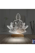 Kirppi 3d Lamba Lotus Çiçeği Yoga Masa Gece Lambası - 2