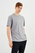 Leo Erkek Oversize Tshirt %100 Pamuk Bisiklet Yaka Baskı Detaylı Basic Tişört MTLCE87 - 5