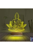 Kirppi 3d Lamba Lotus Çiçeği Yoga Masa Gece Lambası - 5