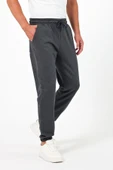 Kalın Antrasit Erkek Eşofman Altı Jogger Arka Cepli Lastik Paça Regular Fit Şardonsuz thumbnail 1