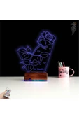 Kirppi 3d Lamba Sevgiliye Hediye Gül V1 Kişiye Özel Masa Gece Lambası - 4