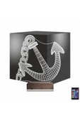 Kirppi 3d Lamba Denizci Çapa Kaptan V2 Masa Gece Lambası - 1