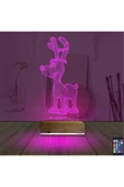 Kirppi 3d Lamba Geyik Yılbaşı Kişiye Özel Masa Gece Lambası - 4