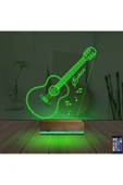 Kirppi 3d Lamba Klasik Gitar Müzik V1 Kişiye Özel Masa Gece Lambası - 6
