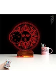 Kirppi 3d Lamba Güneş Ay Mistik Masa Gece Lambası - 6