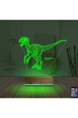 Kirppi 3d Lamba Dinozor Raptor Masa Gece Lambası - 6