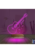 Kirppi 3d Lamba Klasik Gitar Müzik V1 Kişiye Özel Masa Gece Lambası - 4