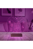 Kirppi 3d Lamba Yeni Doğan Bebek Hediye V1 Kişiye Özel Masa Gece Lambası - 5