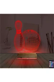Kirppi 3d Lamba Bowling Topu Kişiye Özel Masa Gece Lambası - 7