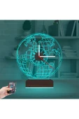 Kirppi 3d Saat Lamba Dünya Tasarım Masa Gece Lambası - 10