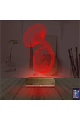 Kirppi 3d Lamba Korno Enstrüman Müzik Masa Gece Lambası - 7