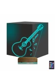 Kirppi 3d Lamba Klasik Gitar Müzik V1 Kişiye Özel Masa Gece Lambası - 1