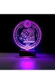 Kirppi 3d Lamba Astroloji Kova Burcu Kişiye Özel Masa Gece Lambası - 5