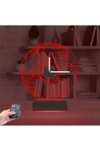 Kirppi 3d Saat Lamba Dünya Tasarım Masa Gece Lambası - 5