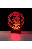 Kirppi 3d Lamba Astroloji Kova Burcu Kişiye Özel Masa Gece Lambası - 7