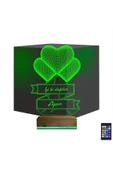 Kirppi 3d Lamba Kalp Sevgiliye Hediye V2 Kişiye Özel Masa Gece Lambası - 1