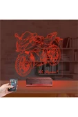 negelsin 3d Lamba Motorsiklet Yarış Motoru V2 Kişiye Özel Masa Gece Lambası - 14