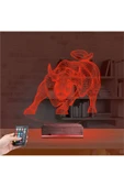 Kirppi 3d Lamba Boğa Burcu Masa Gece Lambası - 7