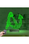 Kirppi 3d Lamba Denizci Çapa Kaptan V2 Masa Gece Lambası - 6