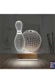 Kirppi 3d Lamba Bowling Topu Kişiye Özel Masa Gece Lambası - 2