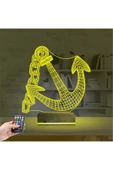 Kirppi 3d Lamba Denizci Çapa Kaptan V2 Masa Gece Lambası - 5