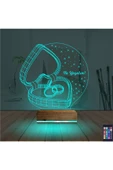 Kirppi 3d Lamba Kalp Yüzük Yıldönümü Hediye Kişiye Özel Masa Gece Lambası - 3
