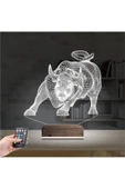 Kirppi 3d Lamba Boğa Burcu Masa Gece Lambası - 2