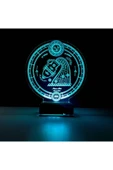 Kirppi 3d Lamba Astroloji Kova Burcu Kişiye Özel Masa Gece Lambası - 3