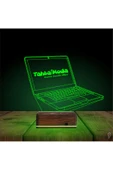 Kirppi 3d Lamba Laptop Notbook Bilgisayar Kişiye Özel Masa Gece Lambası - 7