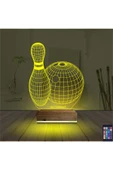 Kirppi 3d Lamba Bowling Topu Kişiye Özel Masa Gece Lambası - 5