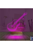 Kirppi 3d Lamba Klasik Gitar Müzik Nota V2 Kişiye Özel Masa Gece Lambası - 4