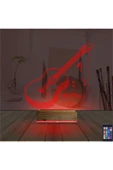 Kirppi 3d Lamba Klasik Gitar Müzik Nota V2 Kişiye Özel Masa Gece Lambası - 7
