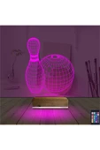 Kirppi 3d Lamba Bowling Topu Kişiye Özel Masa Gece Lambası - 4