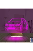 Kirppi 3d Lamba Spor Araba Bmw Kişiye Özel Masa Gece Lambası - 4
