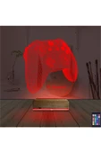 Kirppi 3d Lamba Joystick Oyun Konsolu Kişiye Özel Masa Gece Lambası - 7