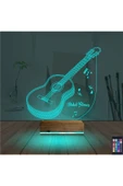 Kirppi 3d Lamba Klasik Gitar Müzik Nota V2 Kişiye Özel Masa Gece Lambası - 3