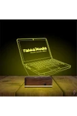 Kirppi 3d Lamba Laptop Notbook Bilgisayar Kişiye Özel Masa Gece Lambası - 6