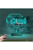 Kirppi 3d Saat Lamba Mercedes Araba Kişiye Özel Masa Gece Lambası - 3