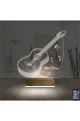 Kirppi 3d Lamba Klasik Gitar Müzik Nota V2 Kişiye Özel Masa Gece Lambası - 2