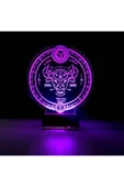 Kirppi 3d Lamba Astroloji Boğa Burcu Kişiye Özel Masa Gece Lambası - 5