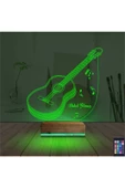 Kirppi 3d Lamba Klasik Gitar Müzik Nota V2 Kişiye Özel Masa Gece Lambası - 6