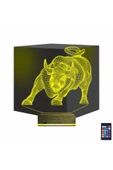 Kirppi 3d Lamba Boğa Burcu Masa Gece Lambası - 1