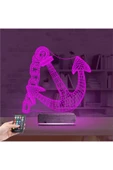 Kirppi 3d Lamba Denizci Çapa Kaptan V2 Masa Gece Lambası - 4