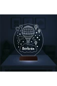 Kirppi 3d Lamba Çocuk Odası Hediye Balon Kalp Kişiye Özel Masa Gece Lambası KRPP3DK356 - 1