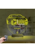 Kirppi 3d Saat Lamba Mercedes Araba Kişiye Özel Masa Gece Lambası - 12
